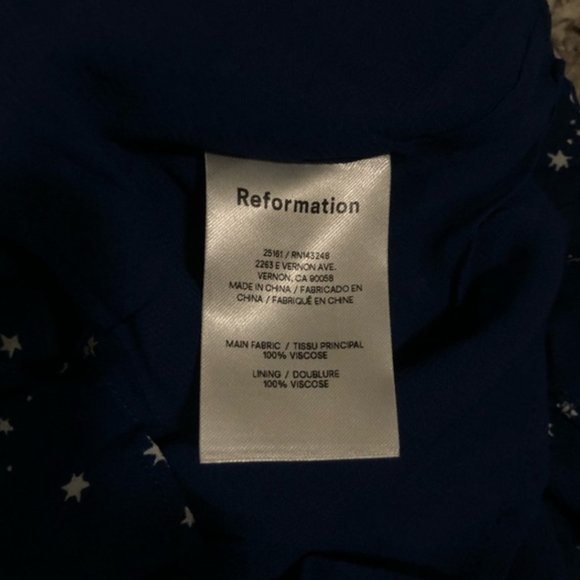 Reformation Christine Mini Dress - Starry Night - Picture 6 of 7